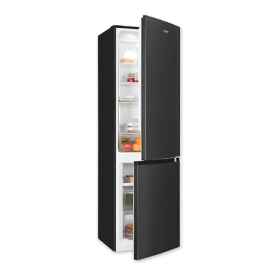 Imagen de Exquisit® Frigorífico Combi, 253L, Clase C, Color inoxlook AZ, Cajón Verdulero, Estantes de Cristal, Altura Regulable, Tiradores Integrados, Luz LED, Consumo 141 kWh/año, Medidas 180,5x54,5x60cm.