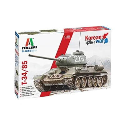 Imagen de Italeri 6585S Tanques 6585 1:35 T 34/85 Modelo de Suelo, Hobby, Pegado, Kit plástico, detallado, Multicolor, Color unvarnished