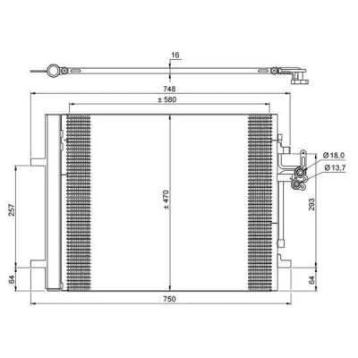 Imagen de NRF EASY FIT 35884 Condensador con secador, junta anular 18 13,7 Aluminio 580 LAND ROVER: Range Rover Evoque, Freelander 2 SUV
