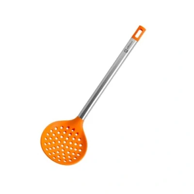 Imagen de BRA Efficient Espumadera de Cocina, Acero Inoxidable 18/10 y Silicona, Naranja, 36.5 cm