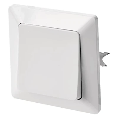 Imagen de EMOS Interruptor de timbre en blanco (brillo), con un balancín, 250 V /10 AX, plástico, sin caja empotrada, clase protección IP20 para interiores