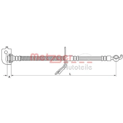 Imagen de METZGER 4110737 Latiguillos de Freno 527 M10 x 1