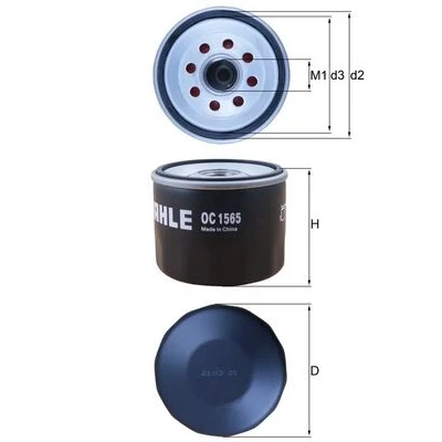Imagen de MAHLE ORIGINAL OC 1565 Filtro de aceite con válvula bloqueo retorno enroscable FORD: Focus Mk4 Hatchback, C Max 2, Grand