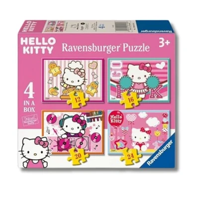 Imagen de Ravensburger Puzzle: Hello Kitty, Puzzles Niños 3 Años o Más, Rompecabezas, 4 de 12,16, 20 y 24 piezas, Regalos Años, 19x14cm