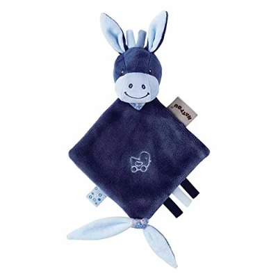 Imagen de Nattou Mini Doudou Alex y Bibou con inserto para chupete, 30 x 20 cm, Bibou, Azul