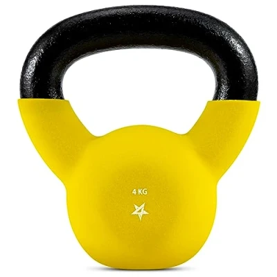 Imagen de Yes4All Pesa rusa, 4 kg, de neopreno, peso color amarillo