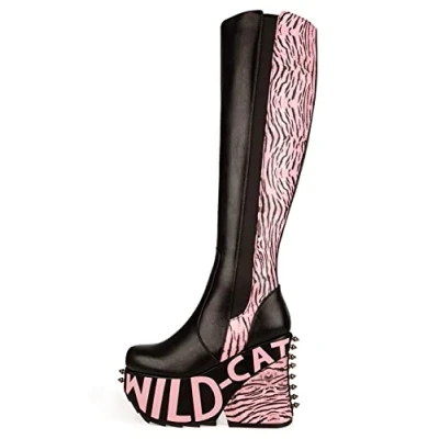 Imagen de LAMODA Ride The Wave, Botas Altas hasta la Rodilla Mujer, Color Negro, 36 EU
