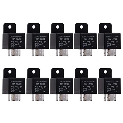 Imagen de Ehdis 10 Piezas Relé para Coche 5 Pin 12V 40A Spdt Modelo No .: JD2912 1Z 12VDC 14VDC, Contactor Interruptores de Arranque, Paquetes