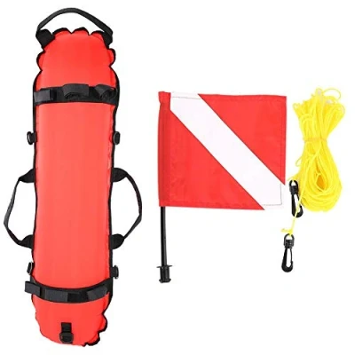 Imagen de Boya de Buceo,Boya Amarre Marcador Buceo Rápido Inflación Torpedo Señal Bola Flotante y Bandera
