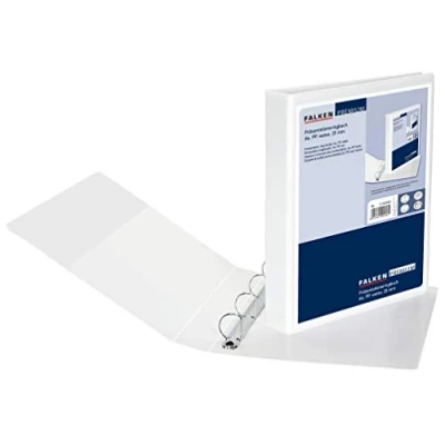 Imagen de FALKEN plástico Carpeta de anillas para presentación DIN A4 color blanco, weiß 25mm