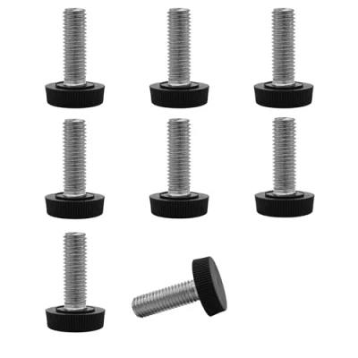 Imagen de SKIR&#039;CO 8 patas niveladoras de muebles M10 x 30 mm, redondas ajustables 25 mm diámetro, pie nivelador rosca