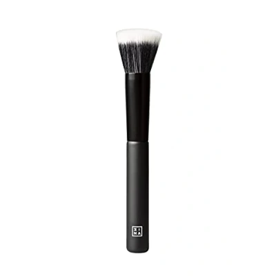 Imagen de 3INA MAKEUP Brocha vegana para acabado de base maquillaje, vegano, libre crueldad animal, maquillaje en crema o polvo, cerdas sintéticas suaves y compactas, mango ergonómico, punta plana,