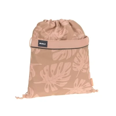 Imagen de Bold LÄSSIG Bolsa de Deporte Infantil con función Mochila/School String Bag Leaves Caramel