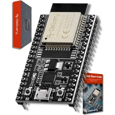 Imagen de AZDelivery ESP32 Dev Kit C V4 NodemMCU WLAN/WiFi Placa de Desarrollo Compatible con Arduino E Book Incluido! (módulo sucesor del C)