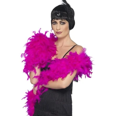 Imagen de Smiffys Boa Deluxe, fucsia, pluma, 180cm, 80g