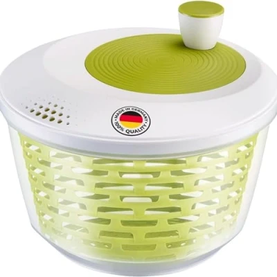 Imagen de Westmark Centrifugadora de lechuga, Capacidad: 4,4 litros, ø 23,5 cm, Plástico, Sin BPA, Spinderella, Color: transparente/blanco/verde, 16753360