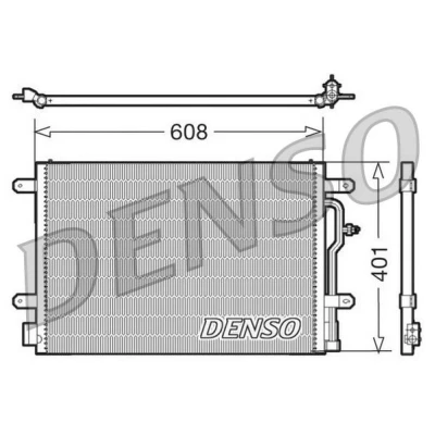 Imagen de DENSO DCN02012 Condensador sin secador 608x401x16 R 134 a 608 AUDI: A4 B7 Berlina, B6 Avant, B8 SEAT: Exeo Berlina norauto, oscaro,