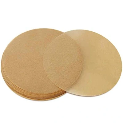 Imagen de 200 Hojas Ø11cm Papel Horno Freidora Aire Redondo, Pergamino Resistente al Calor A Prueba de Aceite y Fugas Recubrimiento Antiadherente Sin Blanquear Vegetal (Ø11CM hojas)