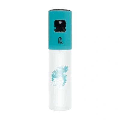 Imagen de Frasco de nebulizador 100 ml PLIC ● Pulverizador recargable Vaporización suave, gotas finas Formato avión Multiusos Transparente y Azul
