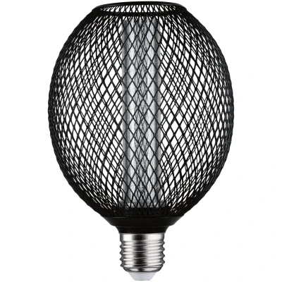 Imagen de Paulmann 29087 Globo LED Metallic Glow Edition estándar 230V E27 espiral 4,2W 200lm 110mm negro metal 1800K