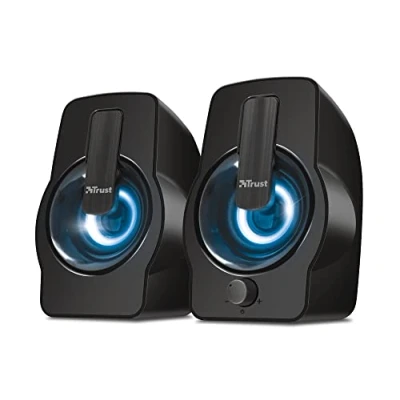 Imagen de Altavoces para PC Trust Gemi 2.0 RGB, Luces LED colores, 12 W, USB, Negro
