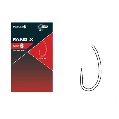 Imagen de Nash Fang X Size 8 Anzuelos carpfishing