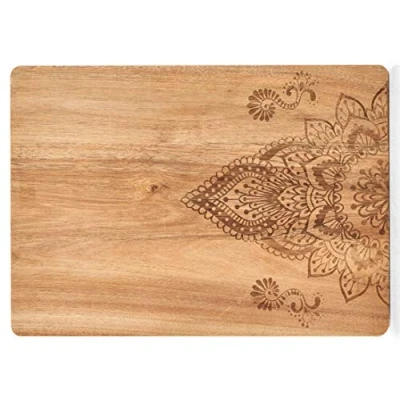 Imagen de ZELLER PRESENT SCHÖNER LEBEN. PRAKTISCH WOHNEN. Células, Madera de Acacia, Beige, rechteckig