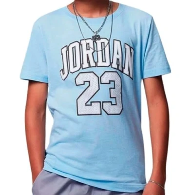 Imagen de Jordan Practice Flight TEE Unisex Camiseta estampada para niños, Talla: 8 10a, University blue
