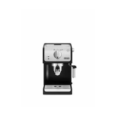 Imagen de Cafetera express De&#039;Longhi ECP33.21.BK, Bomba de presión Thermoblock, 15 bar, 1100 W, 1.1 l, 2 cafés, Plata y Negro