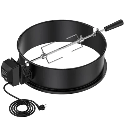 Imagen de onlyfire Set de asador Ring para Barbacoa 47 cm carbón Vegetal Barbacoa, Weber 47cm y Muchos Otros Modelos, Asador, Tenedor, Motor Parrilla (Esmaltado)