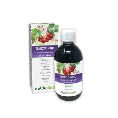 Imagen de Espino blanco (Crataegus oxyacantha) hojas y flores Tintura Madre sin alcohol Naturalma Extracto líquido gotas 500 ml Complemento alimenticio Vegano