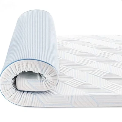 Imagen de BedStory gel Topper 160 x 200 cm, 7,5 cm de altura, protector colchón espuma viscoelástica gel, dureza H2&amp;H3, para cama con somier, caravana, sofá cama, funda extraíble y lavable