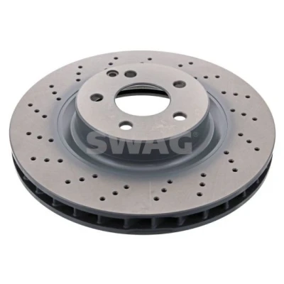 Imagen de SWAG 10 93 7725 Disco de freno Eje delantero 330 32 5 112 perforado/ventil. int. revestido MERCEDES BENZ: Clase E Berlina, SL Cabrio, T modell