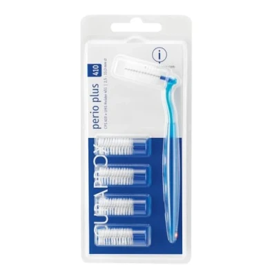 Imagen de Cepillos interdentales Curaprox CPS 410 perio, recambio, 5 piezas, azul, 2,8 mm de diámetro, 10 eficacia, recambio sin soporte