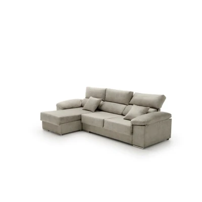 Imagen de Velare Sofa Chaise Longue Reclinable Beatrice Gris Izquierda
