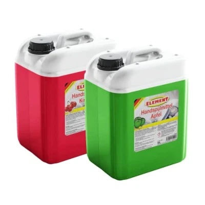Imagen de detergente para lavavajillas concentrado, a mano, manzana y cereza, 2 x 5 litros, limpiador de vajilla, bidón