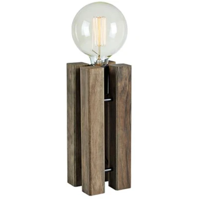 Imagen de Markslöjd Lámpara de mesa Lodge, altura 28 cm, marrón, madera