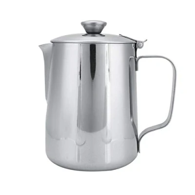 Imagen de Eatbuy Taza para Hacer Espuma, de café Acero Inoxidable, Espuma con Leche, Jarra Tapa Leche(600mL)