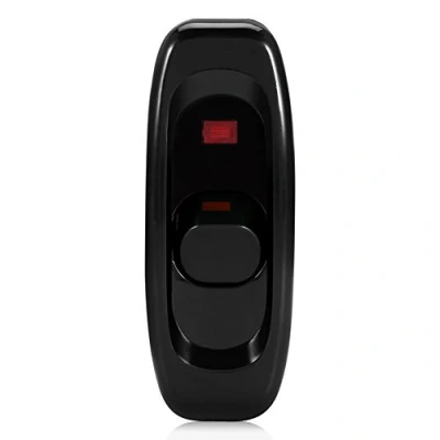 Imagen de Interruptor de La Lámpara, Alimentación Accionador Balancines Ca 250 v 10a En Línea Encendido/Apagado Mesa Escritorio Lámpara Cable con Luz Indicadora(Negro)