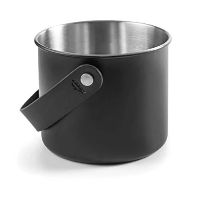 Imagen de LACOR 65414 Cubitera Inoxidable, 14 cm, Acero 18/10, 1&#039;5 L Moon Black