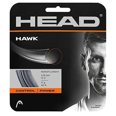 Imagen de Head Hawk Cordajes de Raquetas Tenis, Adultos Unisex, Gris, 17