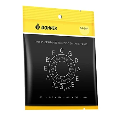 Imagen de Donner Cuerdas de Guitarra Acústica Juego Bronce Fosforado.011 .050 (DAS 20L)