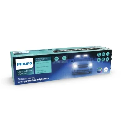 Imagen de Philips Ultinon Drive 5001L Luz Led Auxiliar para Luces largas, Barra de 10&quot;, 12V/24V, 2500 Lúmenes, Longitud Haz Hasta 387 Metros, Legal Uso en Carretera