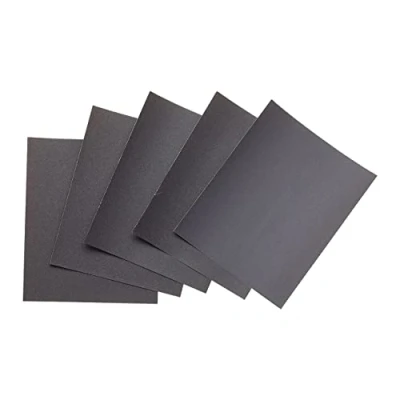 Imagen de Fit For The Job 5 hojas de papel lija abrasivo húmedo y seco grados variados para lijar madera, muebles, metal, yeso mejoras del hogar, 11 x 9 pulgadas