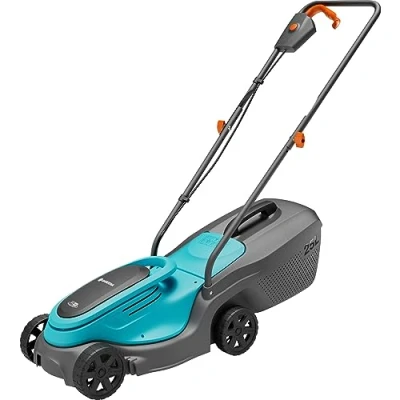 Imagen de Gardena Set Ready To Use Cortacésped a batería PowerMax 30/18V P4A: hasta 150 m², Ancho de Corte 30 cm, Altura 35 65 mm, Capacidad 25 l, Mango ergonómico (14630 20)