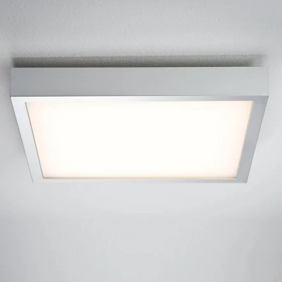 Imagen de Paulmann 70651 Panel LED Lunar angular 400x400mm 21,8W 230V cromo aluminio mate plafón de superficie lámpara techo