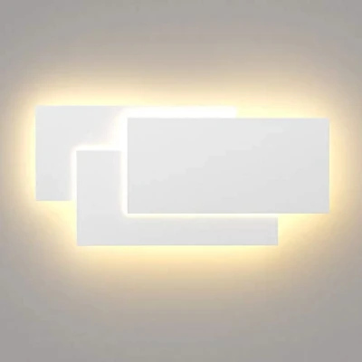 Imagen de Klighten 36W Lámpara de Pared Interior Moderna Apliques Blanco Cálido 3000K perfecto para Salon Dormitorio Sala Pasillo Escalera (Blanco)