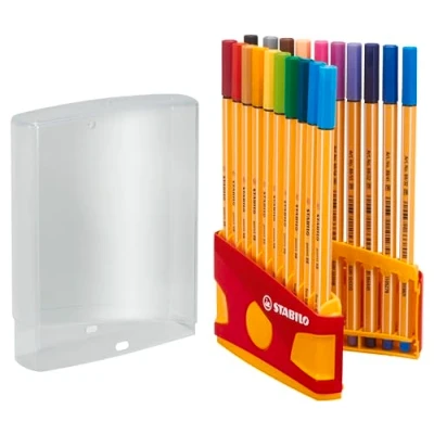 Imagen de Rotulador punta fina STABILO point 88 Estuche premium Colorparade con 20 colores
