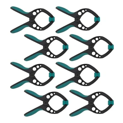 Imagen de wolfcraft 8 pinzas de resorte PRO, 40 mm I 8651000 Un asistente versátil, perfecto para proyectos bricolaje y modelismo