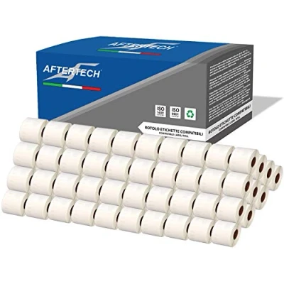 Imagen de Aftertech 100 x 99014 54 101 mm Rollos de etiquetas adhesivas compatibles (220 etiquetas/rollo = 22000 totales) para Dymo LabelWriter Seiko SLP etiquetadoras impresoras S0722436 100x99014